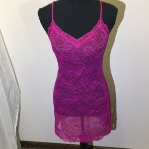 Victoria’s Secret pink floral mini cross back slip​​